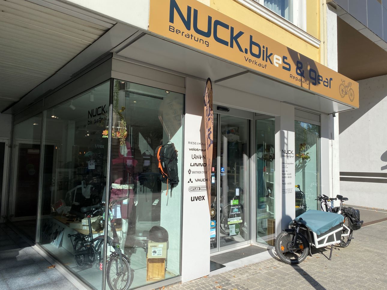 Straßenansicht | Fahrradgeschäft | NUCK bikes & gear